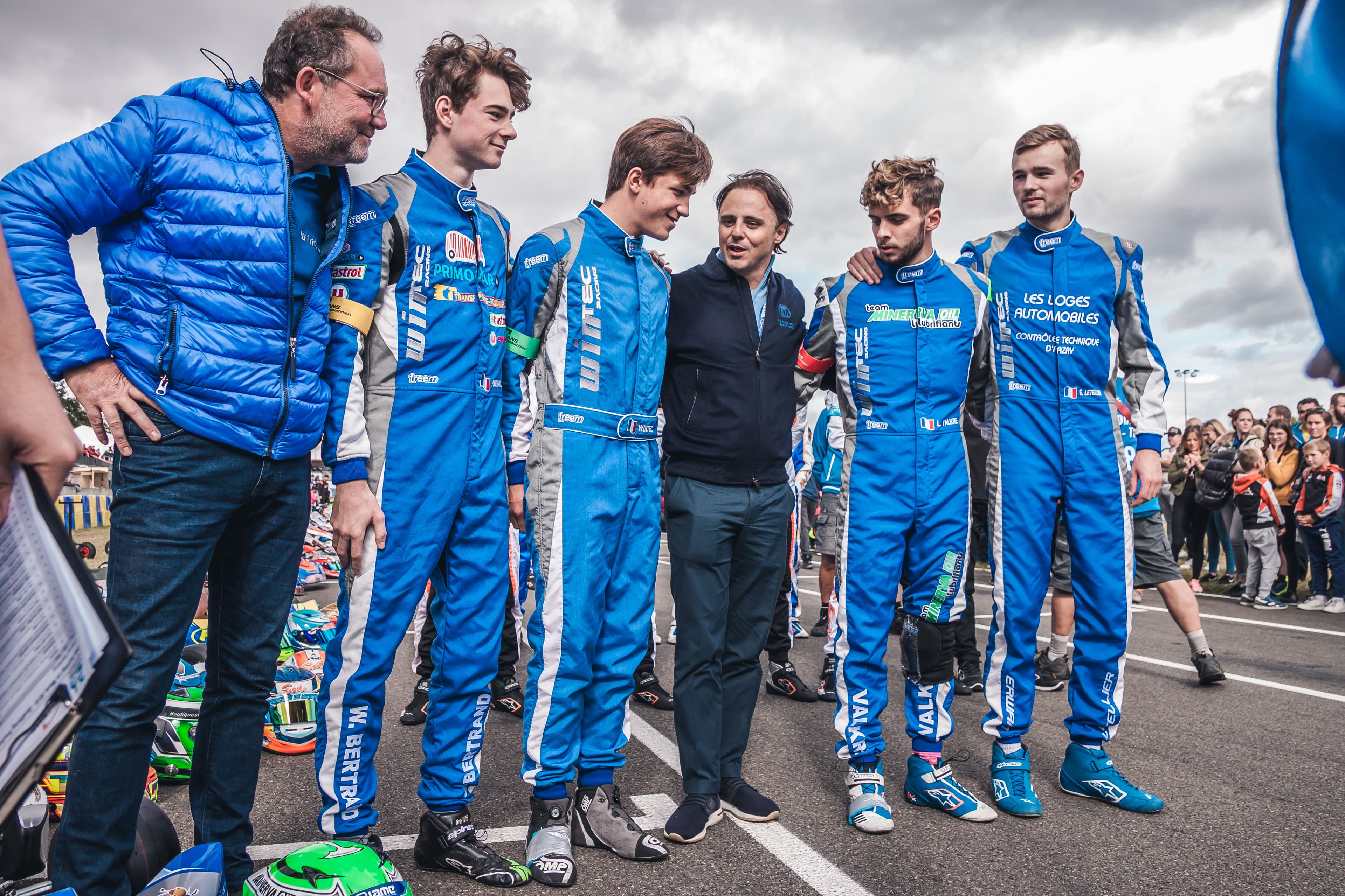 Lucas Valkre et l'équipe Wintec Racing avec Felipe Massa